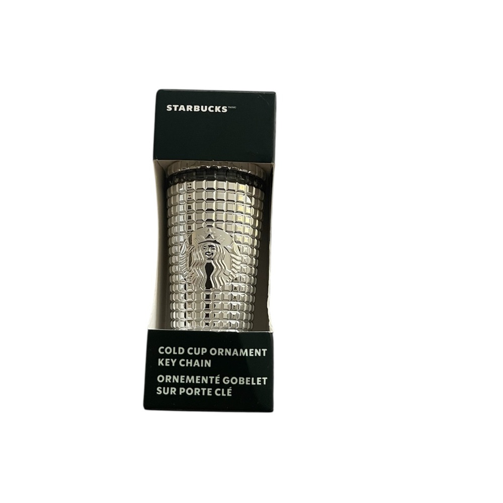 Starbucks Silver Cold Cup Ornament NWT